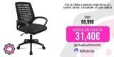 Silla de oficina o escritorio ergonómica con soporte lumbar, transpirable, de gran calidad