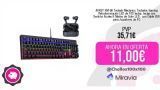 AUKEY KM-G6 Teclado Mecánico, Teclados Gaming Retroiluminación LED de 105 teclas, teclas con Switchs Azules 6 Modos de Color LED,  con Cable USB para Jugadores de PC