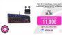 AUKEY KM-G6 Teclado Mecánico, Teclados Gaming Retroiluminación LED de 105 teclas, teclas con Switchs Azules 6 Modos de Color LED,  con Cable USB para Jugadores de PC