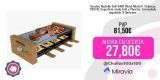 Cecotec Raclette Grill 8400 Wood MixGrill. Potencia 1200 W, Superficie mixta Grill y Plancha, Termostato regulable, 8 Sartenes