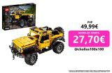 LEGO 42122 Technic Jeep Wrangler, Coche de Juguete 4×4, Set de Construcción de Vehículo Todoterreno