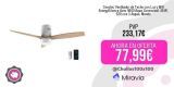 Cecotec Ventilador de Techo con Luz y Wifi EnergySilence Aero 5600 Aqua Connected. 40 W, 52Ó con 3 Aspas, Mando