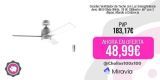 Cecotec Ventilador de Techo con Luz EnergySilence Aero 4850 Style White. 30 W, Dimetro 48″ con 3 Aspas, Mando a Distancia