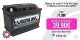 Batería de coche 74 Ah 640 Amp 24 Meses de Garantía VARTA