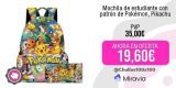 Mochila de estudiante con patrón de Pokémon, Pikachu