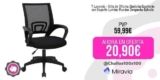 T-Lovendo – Silla de Oficina Giratoria Escritorio con Soporte Lumbar Ruedas Despacho Estudio