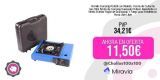 Hornillo Camping Portátil con Maletín, Cocina de Cartucho Gas Mini Estufa de Camping Quemador Butano Resistente al Viento Exterior Fogón de Acampada 1 Fuego para Senderismo Picnic Aire Libre