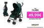 Kinderkraft TIK Silla de Paseo bebé, Carrito, Carro bebé, Carrito bebé, Posición reclinada, Plegable, Posición Tumbada, Ligero – 6,5kg, Material Impermeable, Verde