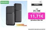 Rocoren-batería externa portátil de 10000mAh, Powerbank de carga rápida 10000 para iPhone, Xiaomi mi POCO