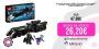 Set de juguetes de construcción LEGO® DC 76224 Batmobile™: Caza de Batman™ vs. The Joker™; el coche negro del superhéroe; regalo para niños y niñas a partir de 8 años (438 piezas)