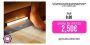 Luz LED inalámbrica con Sensor de movimiento para decoración de dormitorio, Lámpara decorativa de pared con Detector, escalera, armario, habitación, pasillo