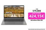 Lenovo IdeaPad 3 Gen 6 – Ordenador Portátil 15.6″ FullHD (AMD Ryzen 7 5700U, 16GB RAM, 512GB SSD, AMD Radeon Graphics, Sin Sistema Operativo) Gris ártico – Teclado QWERTY Español