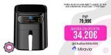Freidora de aire sin aceite digital 7L pantalla LED táctil, cesta antiadherente, temporizador, 1700W Negro
