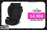 Cybex Silver Solution M-fix 519001115 Silla de Coche, Grupo 2/3, para Niños, para Coches con y sin Isofix, Colección Color 2021, Negro (Pure Black)