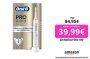 Oral-B Pro Series 3 Cepillo de Dientes Eléctrico con Mango Recargable y 2 Cabezales, Diseñado por Braun, Regalos Originales para Mujer y Hombre – Blanco