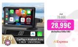 Hippcron-reproductor Multimedia de vídeo para coche, Radio con Android, CarPlay, pantalla táctil portátil de 7 pulgadas, USB, AUX, para cámara de visión trasera