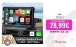 Hippcron-reproductor Multimedia de vídeo para coche, Radio con Android, CarPlay, pantalla táctil portátil de 7 pulgadas, USB, AUX, para cámara de visión trasera
