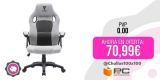 Tempest Discover Silla Gaming Gris/Negra Tela Transpirable