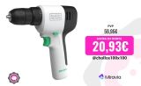 Black and Decker Taladro Atornillador REVIVA 12V,REVDD12C-QW, portabrocas 10mm, 10 + 1 posiciones de par de apriete, par máximo 26Nm, velocidad 0 – 550 rpm, batería integrada 1,5Ah de Litio. Incluye cargador