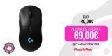 Ratón gaming – Logitech G Pro, Inalámbrico, Respuesta de 1 ms, 25.600 ppp, Botones personalizables y mecánicos, Iluminación RGB, Lightspeed, Negro