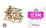 Robotime-rompecabezas de madera 3D de canicas, modelo de montaña rusa, rueda de agua