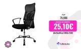 T-Lovendo – Silla de Oficina Giratoria Escritorio de Respaldo Tela transpirable de Malla ergonomica de alta calidad