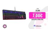 AUKEY KM-G6 Teclado Mecánico, Teclados Gaming Retroiluminación LED de 105 teclas, ESPAÑOL