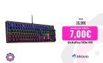 AUKEY KM-G6 Teclado Mecánico, Teclados Gaming Retroiluminación LED de 105 teclas, ESPAÑOL