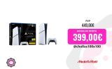 Consola – Sony PlayStation 5 Slim Digital Edition, 1 TB SSD, 4K, 1 mando, Chasis D, Blanco