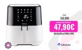 Mellerware – Freidora de Aire Crunchy! Plus frie sin aceite Con capacidad de 5,5L. Temperatura ajustable 80-200ºC, programable, Air Fryer Modelo 2022, tactil, multifuncion, horno saludable profesional, dieta salud