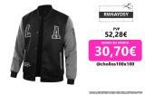 RYTEJFES Chaqueta de Beisbol Hombre; Vintage Larga Universitaria Chaqueta Entretiempo deportiva Bomber Chaqueta Bomber Tallas Grandes Blanca Jacket Doble Color Abrigo Beisbol