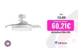 Akunadecor – Ventilador Dc Costa S Blanco Led Memoria Color Control Remoto Akunadecor