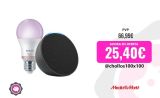 Pack de Echo Pop Altavoz inteligente con Alexa, Antracita + Bombilla inteligente Philips Smart LED, 8,5 W (Eq. 60 W) A60 E27, Luz Blanca y Colores 4.6 (32)