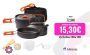 Juego de utensilios de cocina ultraligeros para acampar, Kit de utensilios de cocina portátil, respetuoso con el medio ambiente, aluminio optimizado, 2-3 personas, senderismo