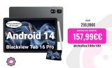 Blackview Android 14 Tablet Tab 16 Pro, 16GB RAM + 256GB ROM (1TB TF) Gaming Tableta 11 Pulgadas, 8MP+13MP/Widevine L1/7700mAh/4G Dual LTE+5G WiFi/2024 Octa Core Tablet PC, Incluido lápiz y Estuche