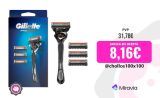 Gillette Fusion5 ProGlide Razor para hombres + 3 cuchillas, con tecnología FlexBall  Con 5 Hojas Antifricción Para Un Afeitado Apurado Y Duradero