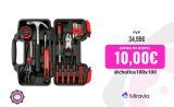 Casals – Caja de herramientas HH39 con 39 piezas, Maletín de plástico duro, bricolaje, reparaciones, llaves allen, destornilladores, alicates, metro, tijeras, martillo y accesorios