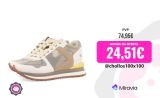 Gioseppo Zapatilla Mujer Cuña Interna Estampado Camuflaje Lima Celeste Nylon Reciclado