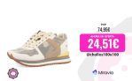 Gioseppo Zapatilla Mujer Cuña Interna Estampado Camuflaje Lima Celeste Nylon Reciclado