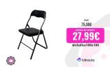 GREATOOL Sillas Plegables, 40x48x80cm, 1/2/4 Unidades, Acolchadas, Aluminio, Silla Plegable con Respaldo