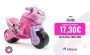 INJUSA – Moto Correpasillos Twin Dessert, Moto para Niños de 18 a 36 Meses, con Ruedas Anchas de Plástico, Decoración Permanente e Impermeable y Asa de Transporte, Versiones: Minnie en Rosa, Spidey en Azul, Patrulla Canina en Rojo y Dinosaurios en Verde