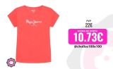 Pepe Jeans Hana Glitter Camiseta para Niñas, Rojo (Crispy Red), 14 Años