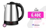Hervidor eléctrico de 2 litros, 1500W,Acero Inoxidable, Resistencia Oculta Indicador De Encendido, Funcionamiento Inalámbrico, Nivel De Agua Filtro Extraíble Cuenta, Protección contra Sobrecalentamiento