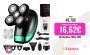 Afeitadora Eléctrica Recargable para Hombre, Maquinilla para Pelo de la Barba Nariz Oreja Cabeza Rapada, Cepillo Facial, 5 Cabezales Flotantes 4D, Cuchilla 5 en 1