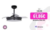 AKUNADECOR – Ventilador de techo BEST SELLER con motor DC con 3 aspas, led regulable, temporizador y memoria de color. Muy silencioso.