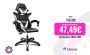 T-LoVendo – Silla Gaming Ergonómica Escritorio para Videojuego, Ordenador, Oficina, Estudio. Cojín Lumbar y Cervical. Regulable en Altura y reclinable.