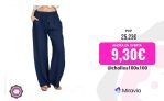 Pantalones anchos informales de lino sueltos para mujer