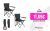 Set de 2 Sillas camping plegable portátil sillas pesca camping playa con reposabrazos y bolsa de transporte senderismo trekking