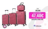 Conjunto de Maletas de Viaje Elegantes: Carcasa Ligera de ABS, Cerradura Numérica, 4 Ruedas Giratorias 360°, Asa Telescópica de Aluminio | Juego de Maletas  |  Set Trolley Maleta Cabina ( 6999 4M M010  6004 6008 TOP Flash )