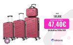 Conjunto de Maletas de Viaje Elegantes: Carcasa Ligera de ABS, Cerradura Numérica, 4 Ruedas Giratorias 360°, Asa Telescópica de Aluminio | Juego de Maletas  |  Set Trolley Maleta Cabina ( 6999 4M M010  6004 6008 TOP Flash )